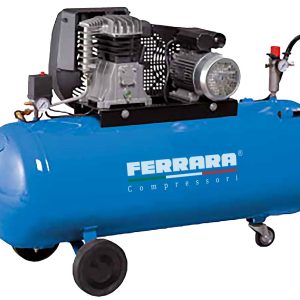Oil-lubricated single-stage semi-professional compressor with belt drive