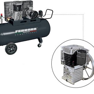 Oil-lubricated single-stage Industrial compressors with belt drive