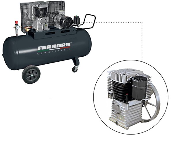 Oil-lubricated single-stage Industrial compressors with belt drive