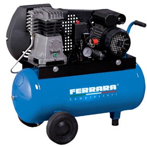 Oil-lubricated single-stage semi-professional compressor with belt drive