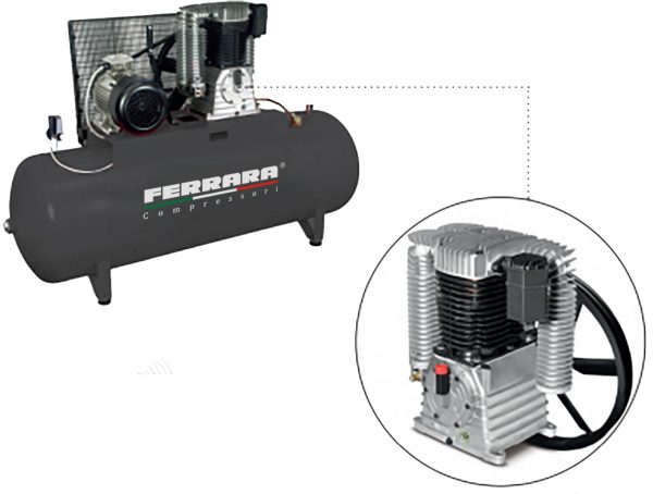 Oil-lubricated single-stage Industrial compressors with belt drive