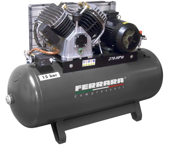Oil-lubricated double-stage Industrial compressors with belt drive