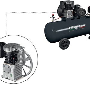 Oil-lubricated single-stage Industrial compressors with belt drive