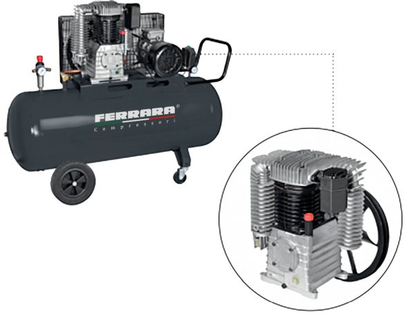 Oil-lubricated single-stage Industrial compressors with belt drive
