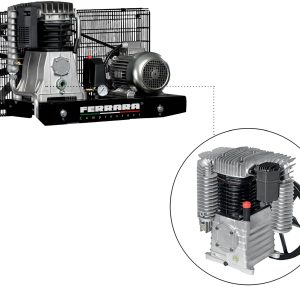 Oil-lubricated double-stage Industrial compressors with belt drive