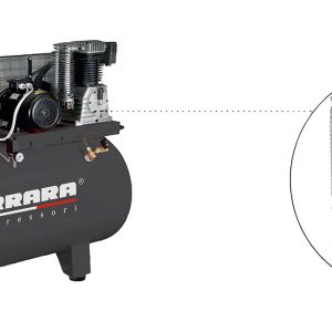 Oil-lubricated double-stage Industrial compressors with belt drive