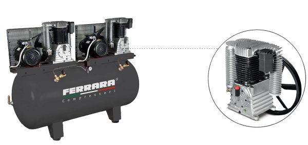 Oil-lubricated double-stage Industrial compressors with belt drive