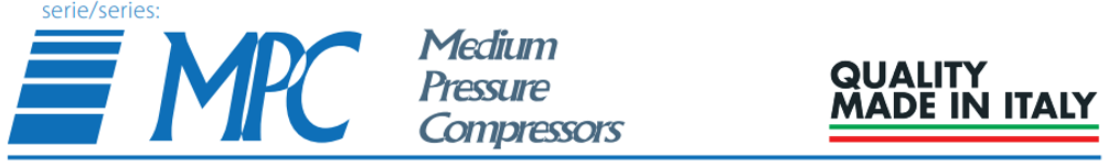 Medium pressure piston compressor on base from 25 to 60 BAR