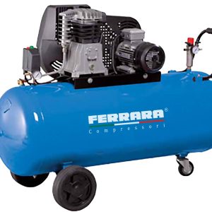 Oil-lubricated single-stage semi-professional compressor with belt drive