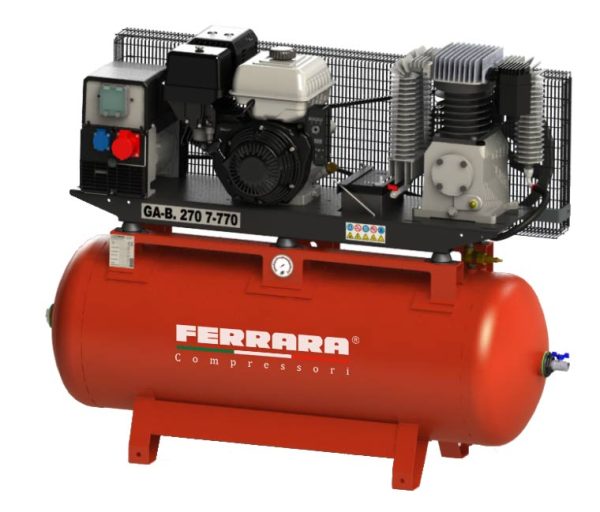 Petrol and diesel engine compressors with generator