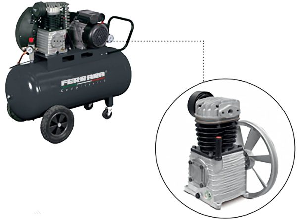Oil-lubricated single-stage Industrial compressors with belt drive