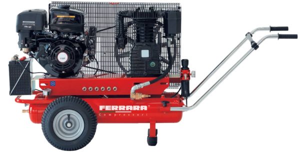 Petrol and diesel engine compressors with twin tank